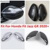 Rearview Mirror Cap Shell Decoration Cover Trim For Honda Fit Jazz GR  - 2025 ABS Chrome / Carbon Fiber Accessories Exterior