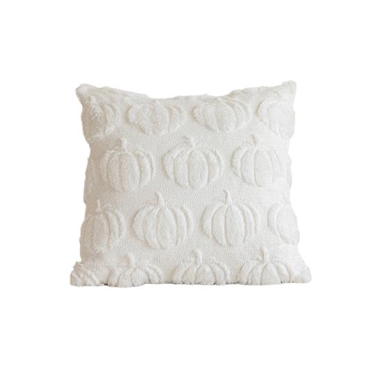 Pumpkin Pattern Pillowcase Solid Color Hide Zipper Soft Wool Velvet Pillow Case Halloween Cushion Cover Home Decor