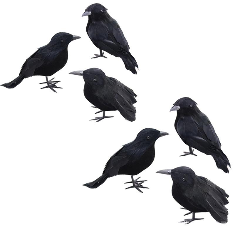 Halloween Decor Simulation Black Crow Raven Bird Repellent Pest Control Pigeon Repellent Event Party Bar Home Decoration