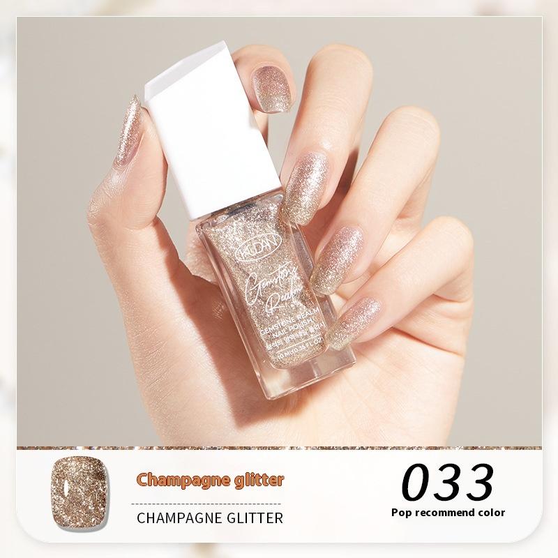 New KUDAN Diamond Realm Nail Polish No-Baking Quick Drying 10ml Tear Light Fragrance Summer