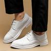 Fashion New Men's White Black Lace Up Patent Leather Oxford Shoes Designer Male Formal Wedding Prom Dress Homecoming Footwear
