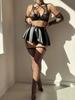European-American Fishnet Temptation Lingerie Set