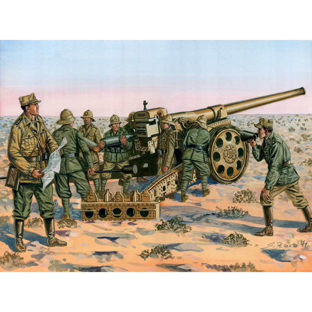 Platz Italeri 1/72 WWII Italian 149/40 Field Gun with Artillery Plastic Model Kit IT6165 (Cannon)