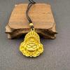 Vietnam Gold-Plated Flame Guanyin Buddha Necklace with Dragon Pixiu and Peace Pendant