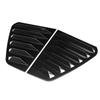 2X Car Rear Side Window Louvers, For Golf 7 R MK 7 7.5 2013- Racing Style Window Blinds Air Vent Scoop Cover Black