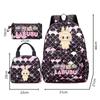 3Pcs/set Backpack for Girl School Teen Student Knapsack Women Rucksack with Lunch Bags Pencil Bag Fish Scale Style Bags