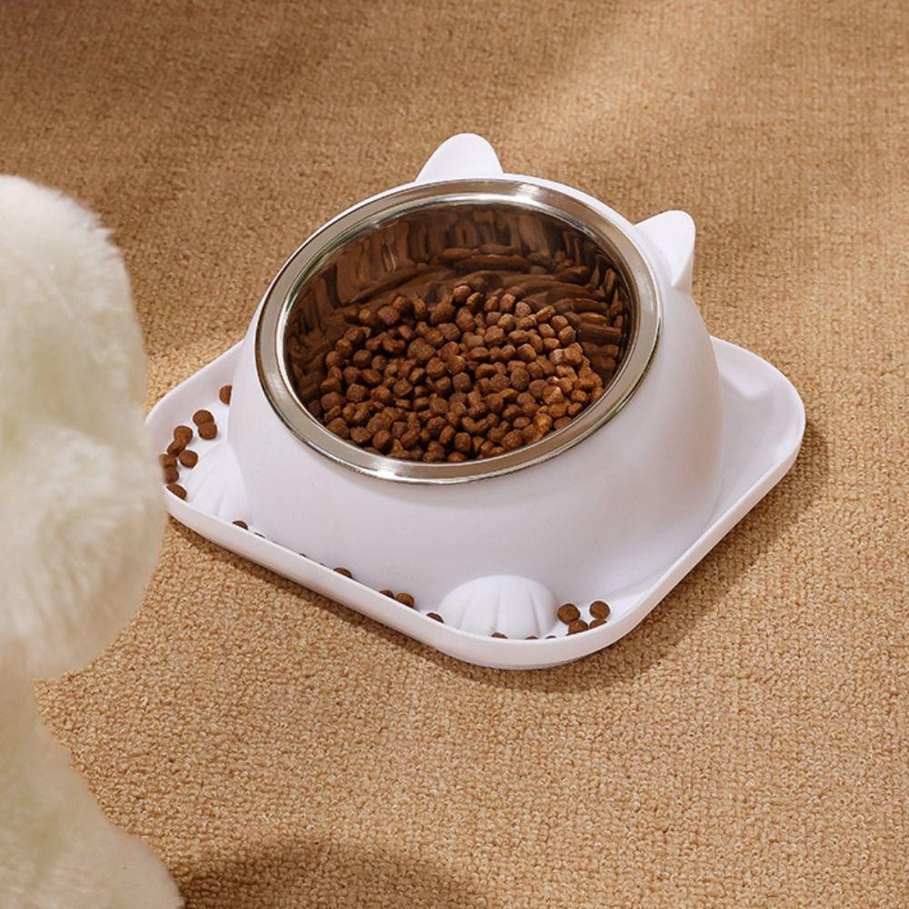 Stainless Steel Cat Bowl Anti Tipping Pet Feeding Basin Pet Food Dispenser Bowls  Prevent Ants