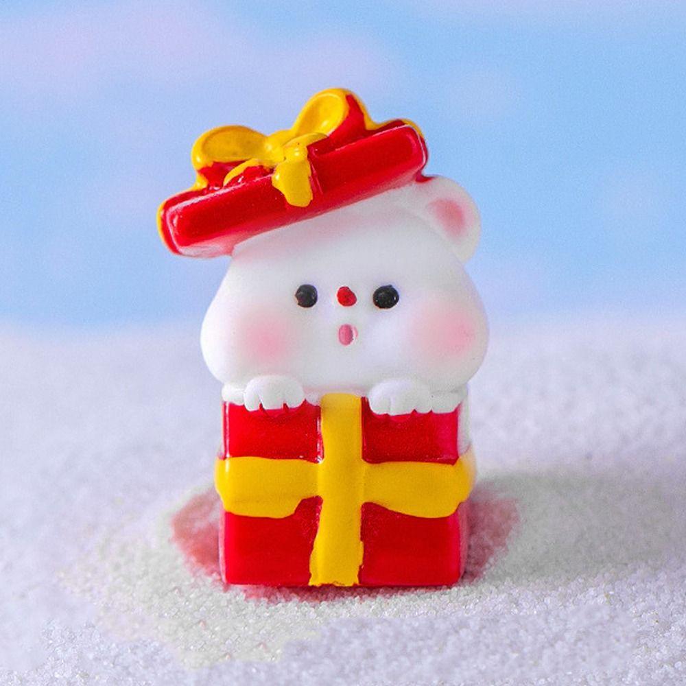 

Mini Christmas Bear Figurines Fairy Garden Cartoon Bear Statue Miniature Snowman Knick-knacks 9
