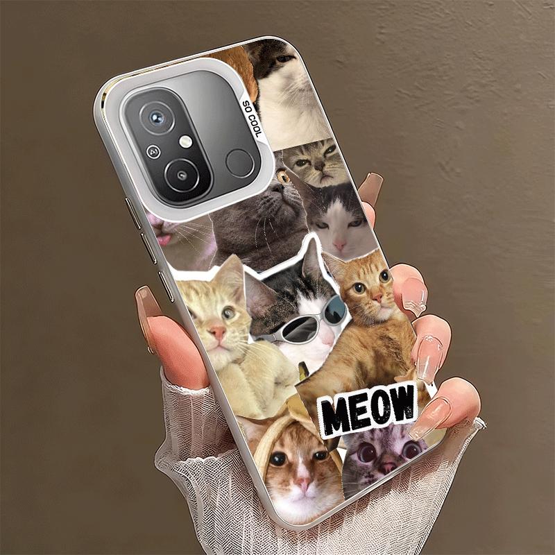 Crying Cats Combine Memes Shockproof Phone Case for Xiaomi Poco X7 X6 X5 X3 Pro F7 Ultra M8 Redmi 15C 15 14C 13C 12C 10C 13 12 1