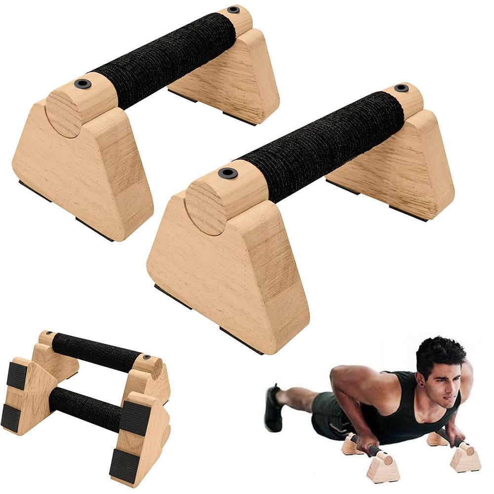 Barre per Push-up in Legno, Per Allenamento a Casa Parallele Push-up Stand Attrezzatura per Esercizi Blocchi per Handstand per Uomini e Donne
