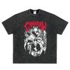Japanese Anime Chainsaw Man Kobeni Metal Denji Tshirt Vintage Washed Manga Graphic T Shirts Unisex Couples Short Sleeve T Shirt