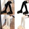 Solid Color Over The Knee Long Tube Boot Socks for Women Winter Thicken Ribbed Knit Tall Thigh High Stockings Leg Warmer