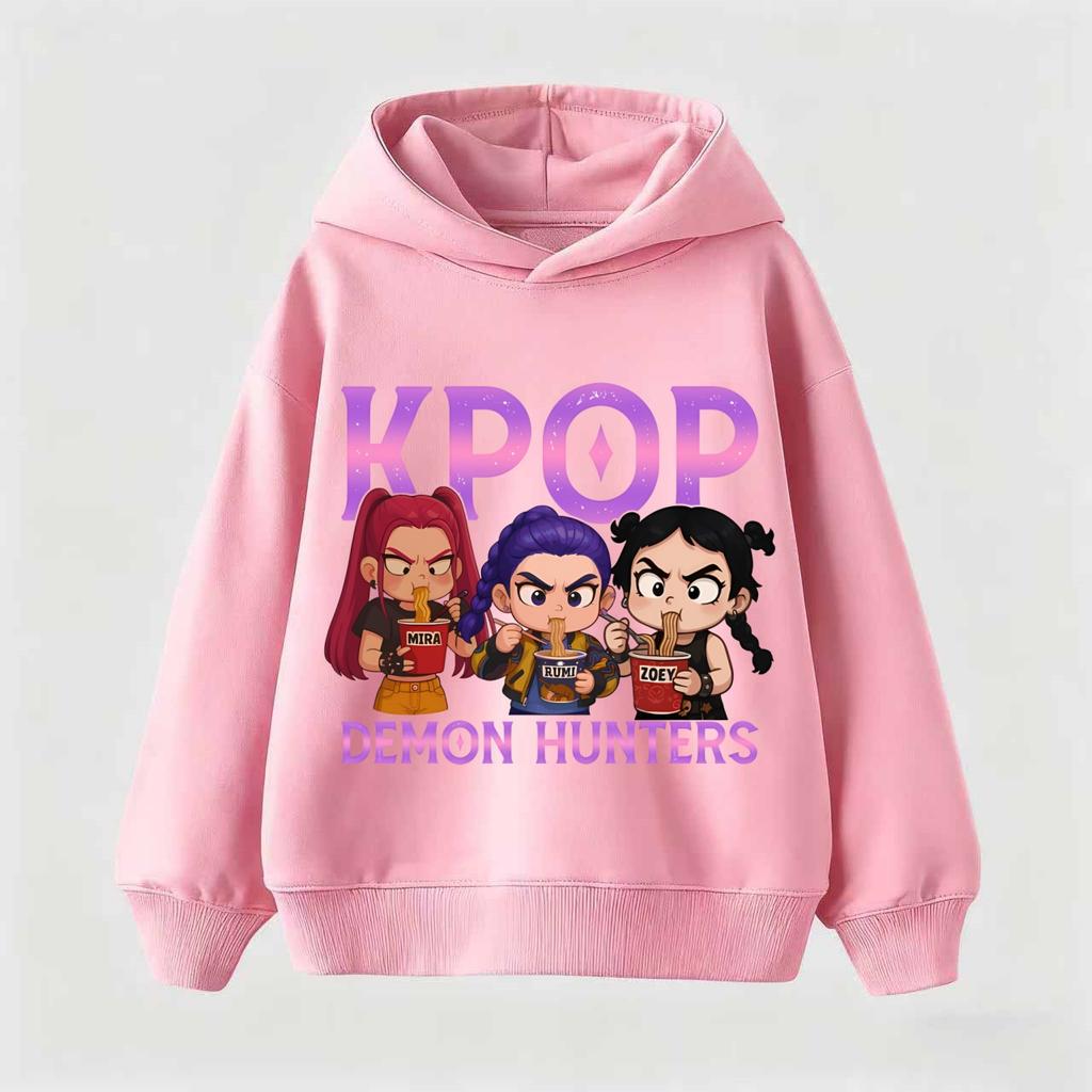 KPop Demon Hunters Saja Gutter Hettegenser For Barn Høstmote Genser Morsom Fans Gave Anime Hettegenser Jenter Gutter Hettegensere