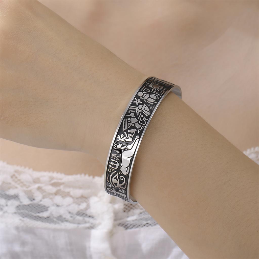  Mysterious Ancient Egyptian Bracelet Anke Cross Eye of Horus Sphinx Symbol Bangles Vintage Egypt Amulet Jewelry Gift