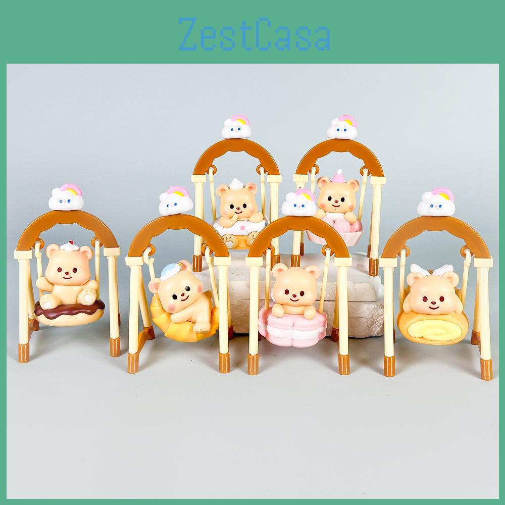 Butter Bear Yellow Swing Action Figure With Pvc Material For Gift And Collection