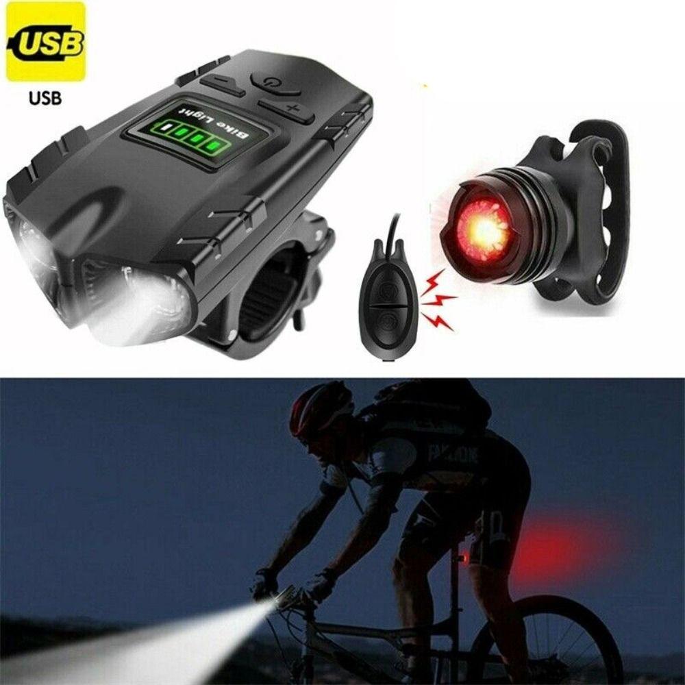 

Super Bright USB Charge Bicycle Front Light Cycling Headlight Bright LED Bike Light Light Horn
