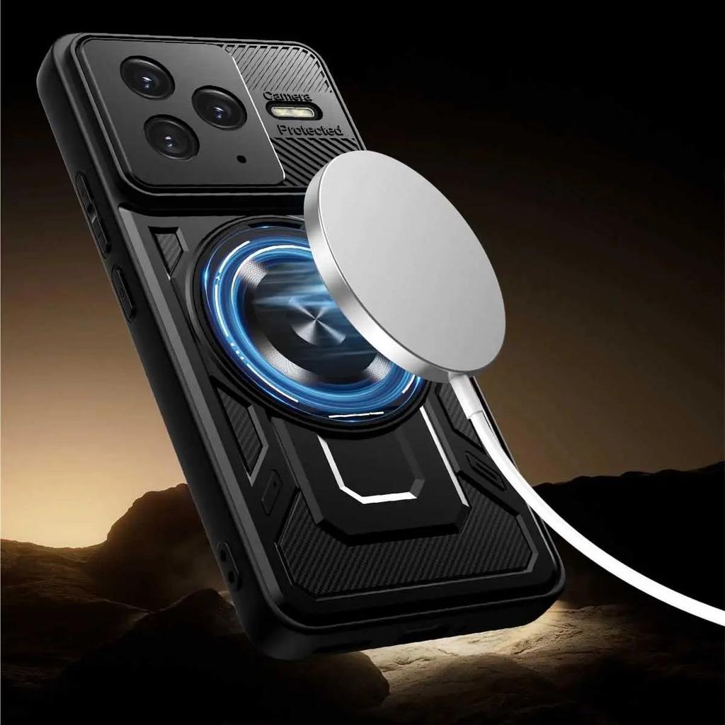 For Mi Poco F7 Pro Ultra 360 Degree Rotating Magnetic Bracket Armored Phone Case for Mi Poco X7 Pro  Durable Protective Cover