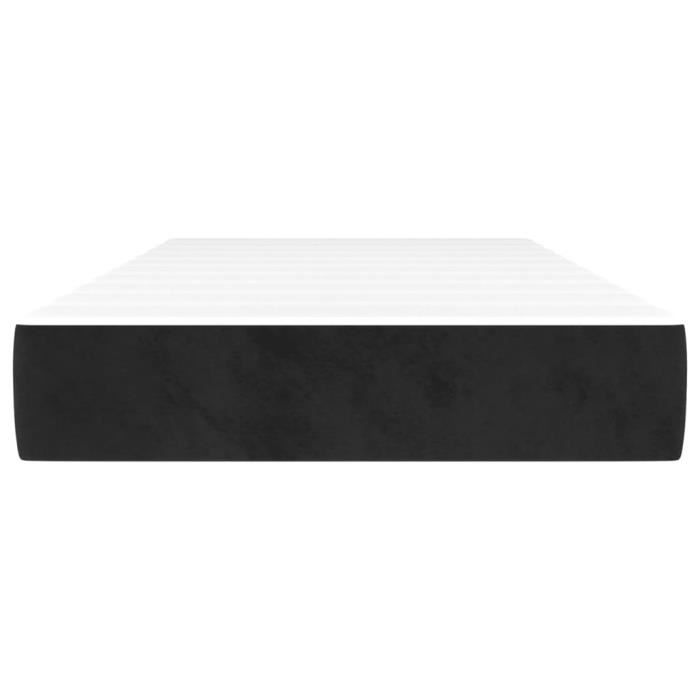 347690 vidaXL Pocket Spring Bed Mattress Black 80x200 Cm Thickness 20 Cm Velvet