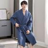 Nieuwe Herenpyjama Herfst Winter Verdikt Lucht Katoen Sandwich Badjas Lente Puur Katoen Dunne Sandwich Geïntegreerde Homewear