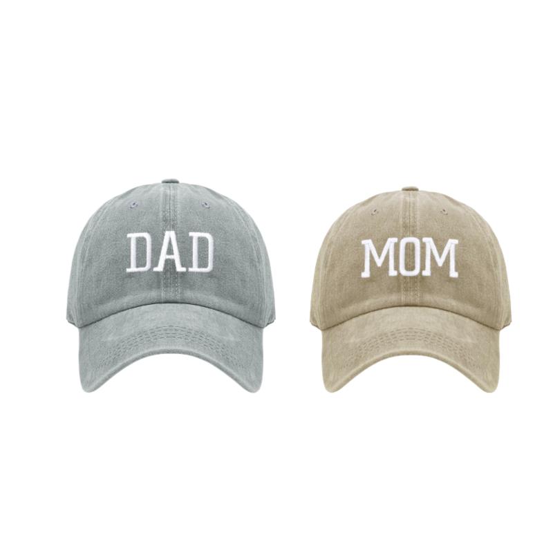 DAD MOM Embroidered Baseball Hat Men's and Women's Retro Vintage Fashion Couple Hat Hip Hop Hat