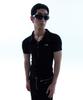 MORE THAN BLACK Logo Snap Collar Half Sleeve