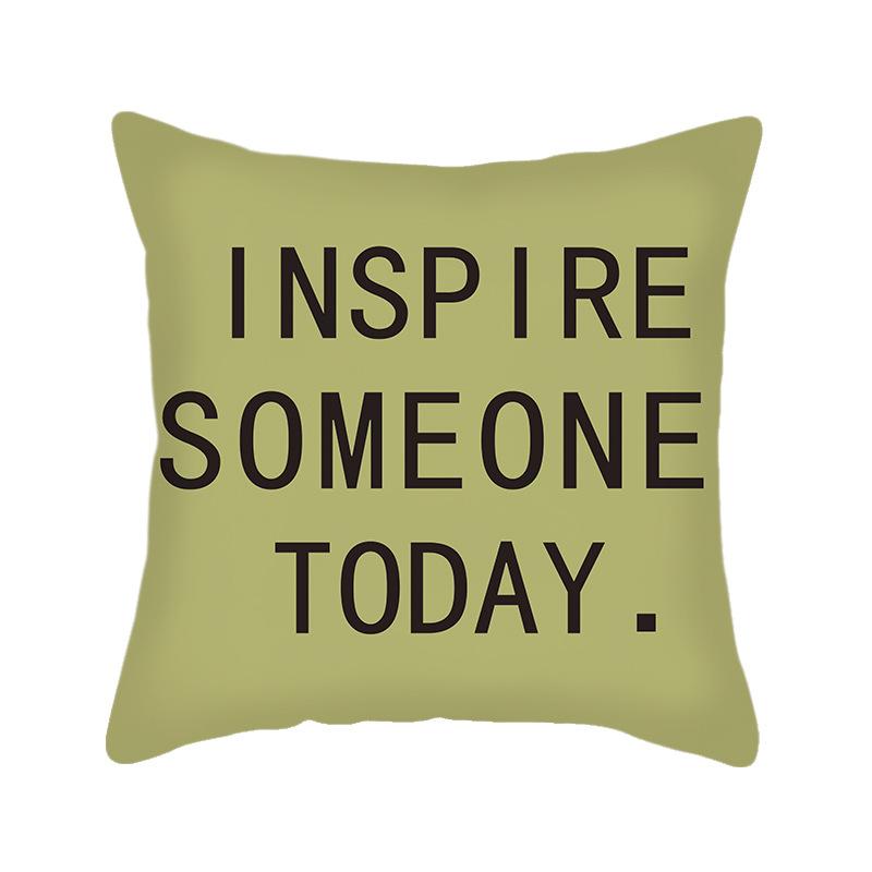 Ins Nordic Style Short Plush Linen Pillowcase Single-sided Printed Cushion Cover Pillowcase