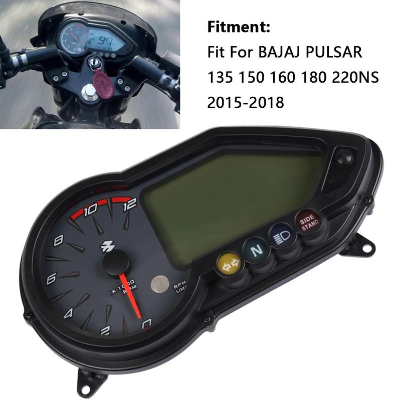 12V DC Motorcycle  Electronic Odometer Speedometer For BAJAJ PULSAR 135 150 160 180 220NS 2015-2018 MotorBike Meter trument