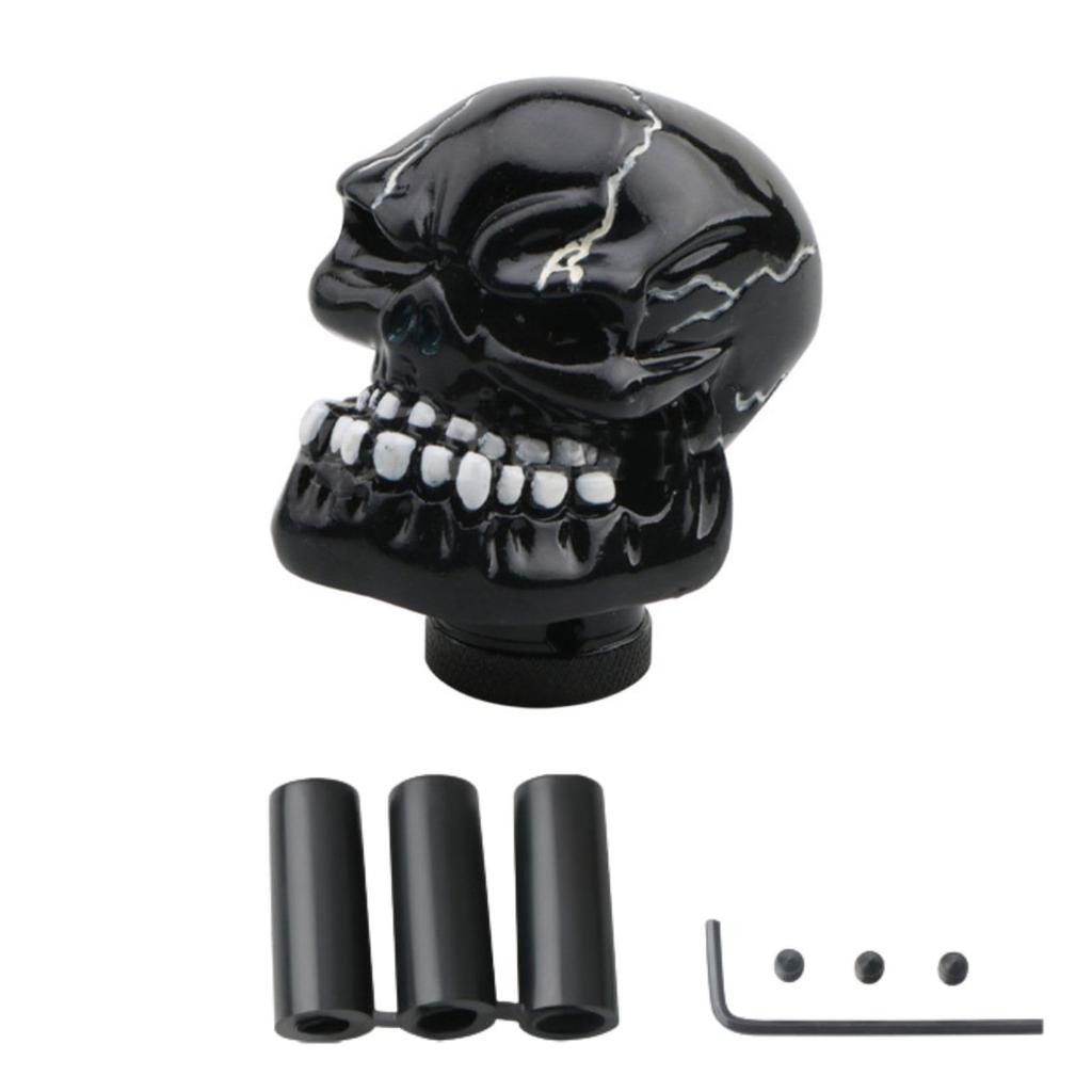 Shift Knob Funny Skull Skull Skull Mt Truck Light Tiger Extension Shift Lever 5 Speed 6 Speed (Black)