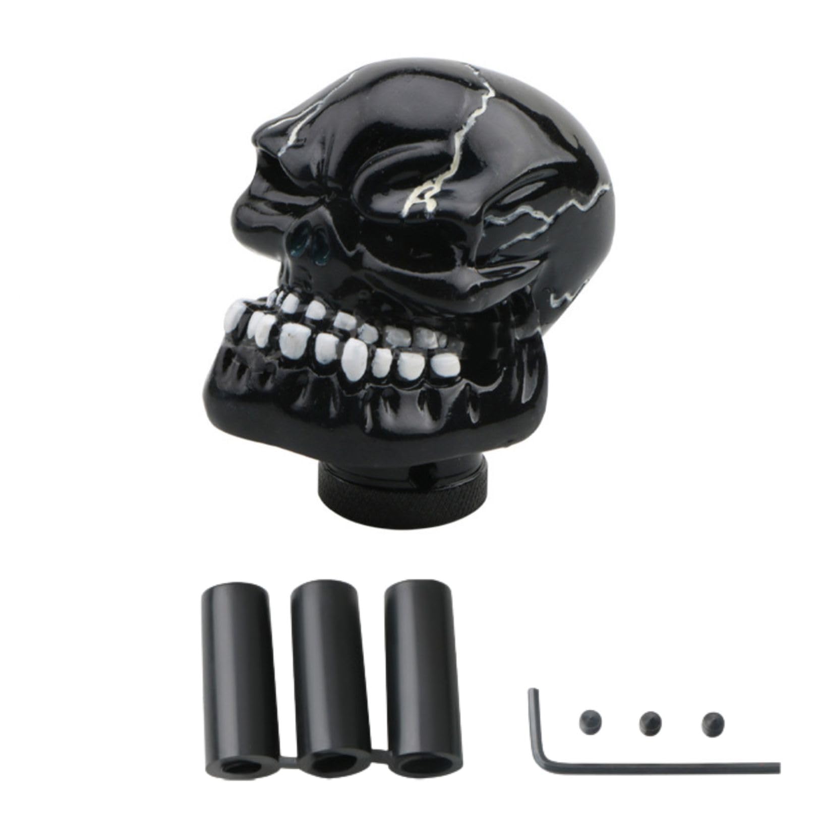 

Shift Knob Funny Skull Skull Skull Mt Truck Light Tiger Extension Shift Lever 5 Speed 6 Speed (Black) чорний