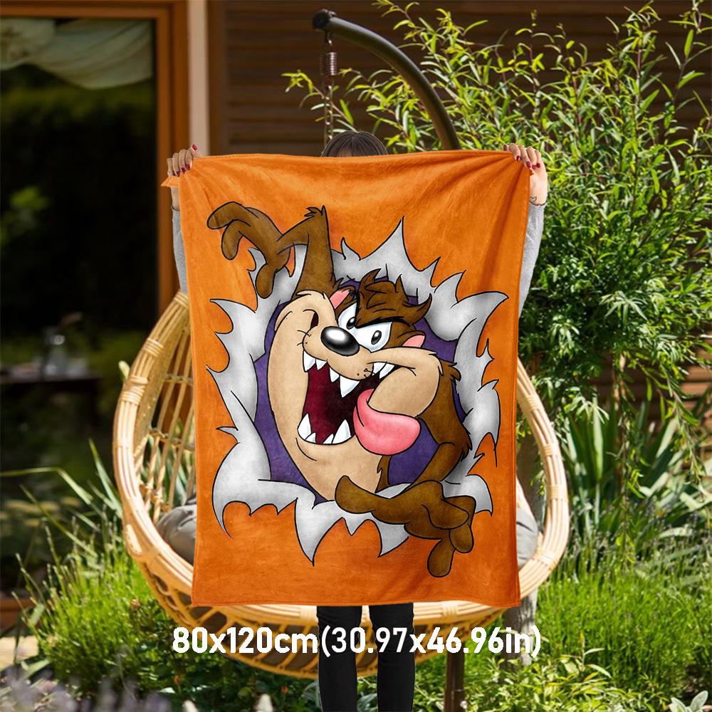 

Tazmanian devil cartoon character - Throw Blanket, Soft Bedding Cover, Flannel Blankets, Living Room, Travel, Camping,All Seasons Use082 80x120cm(31x47inch)