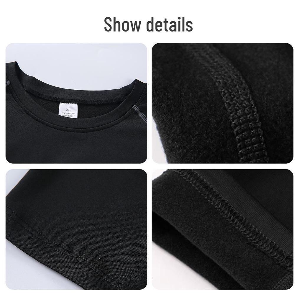 Winter Velvet Thickened Base Layer Fitness Top - Quick Dry Long Sleeve for Running & Exercise