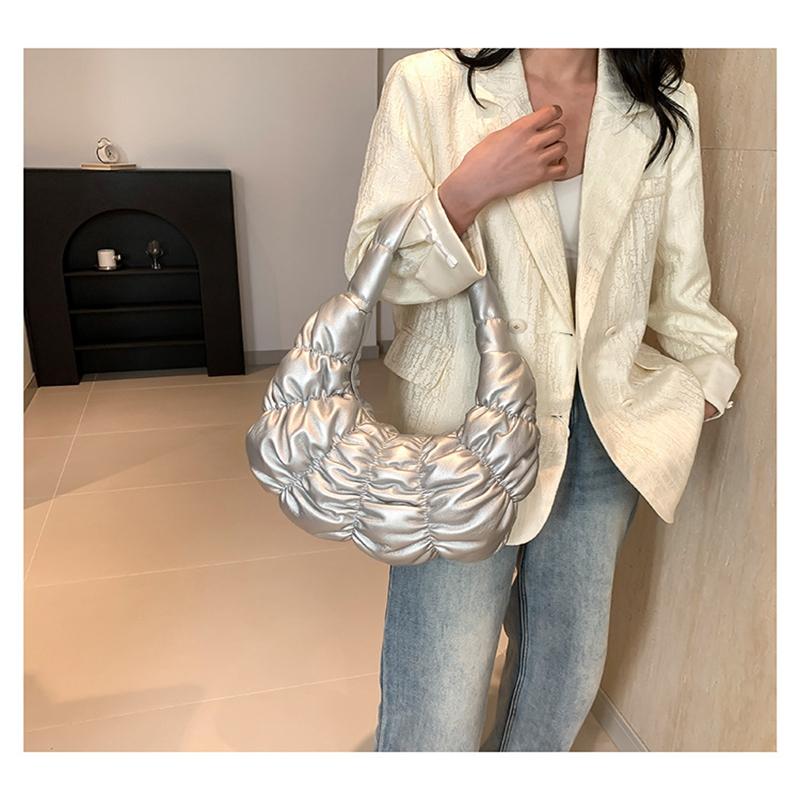 Women's Bag Pleated Cloud Bag Fashi Croissant Bag One Shoulder Dumpling Croissant Bag Hand Bag Bolsas Femininas Mais Vendidas
