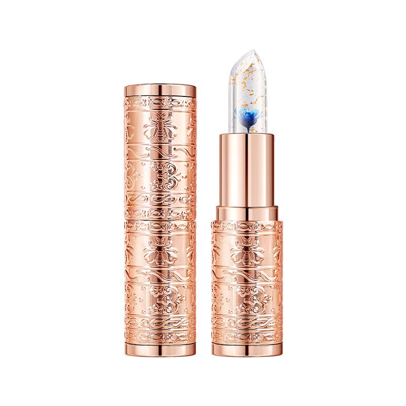 Petal Fresh Color-Changing Moisturizing Lipstick - Gold Foil, Transparent, Non-Stick, Non-Fading, Temperature-Responsive.