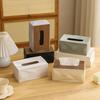 Double-sided Cover Desktop Tissue Box Plastic Napkins Holder Smooth Extraction Tissue Rack  Hotel