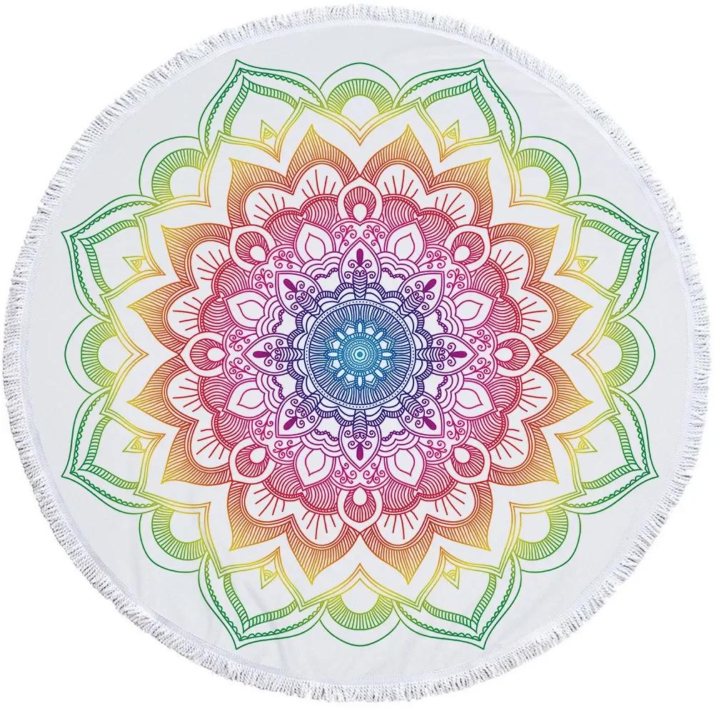 Beach Leisure Resort Creative Beach Towel Microfiber Round Swimming Towel Mandala Yoga Mat Adult Large Round Bath Towel