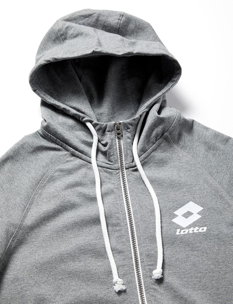 LOTTO L57080 SMART SWEAT FZ Hoodie, Sweatshirt, Loungewear, Men's Top, 210621 Q17-GRYPHON GRAY, Size XS (Japan XS) [Parallel Import]