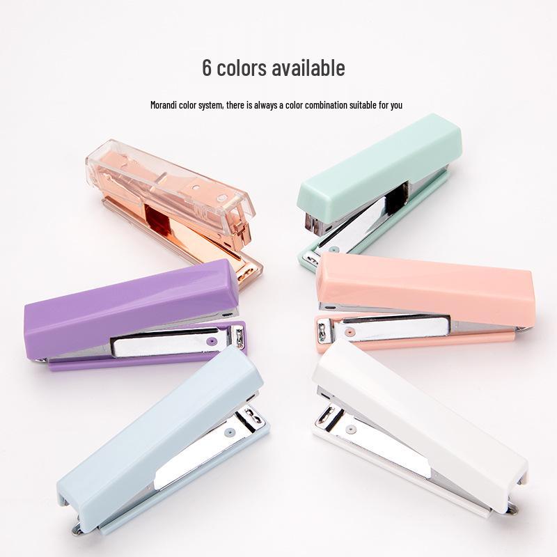 Mini Macaron Color Stapler with No. 10 Staples for Student & Home Use