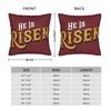 He Is Risen Boho Easter Letter Pillow Cover Square Cushion Cover Vintage Pillow Case For Living Room Sofa