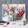Full Square Diamond Painting Deer Craft Kit Sale Diamond Embroidery Santa Claus Mosaic Snow Needlework Christmas Gift