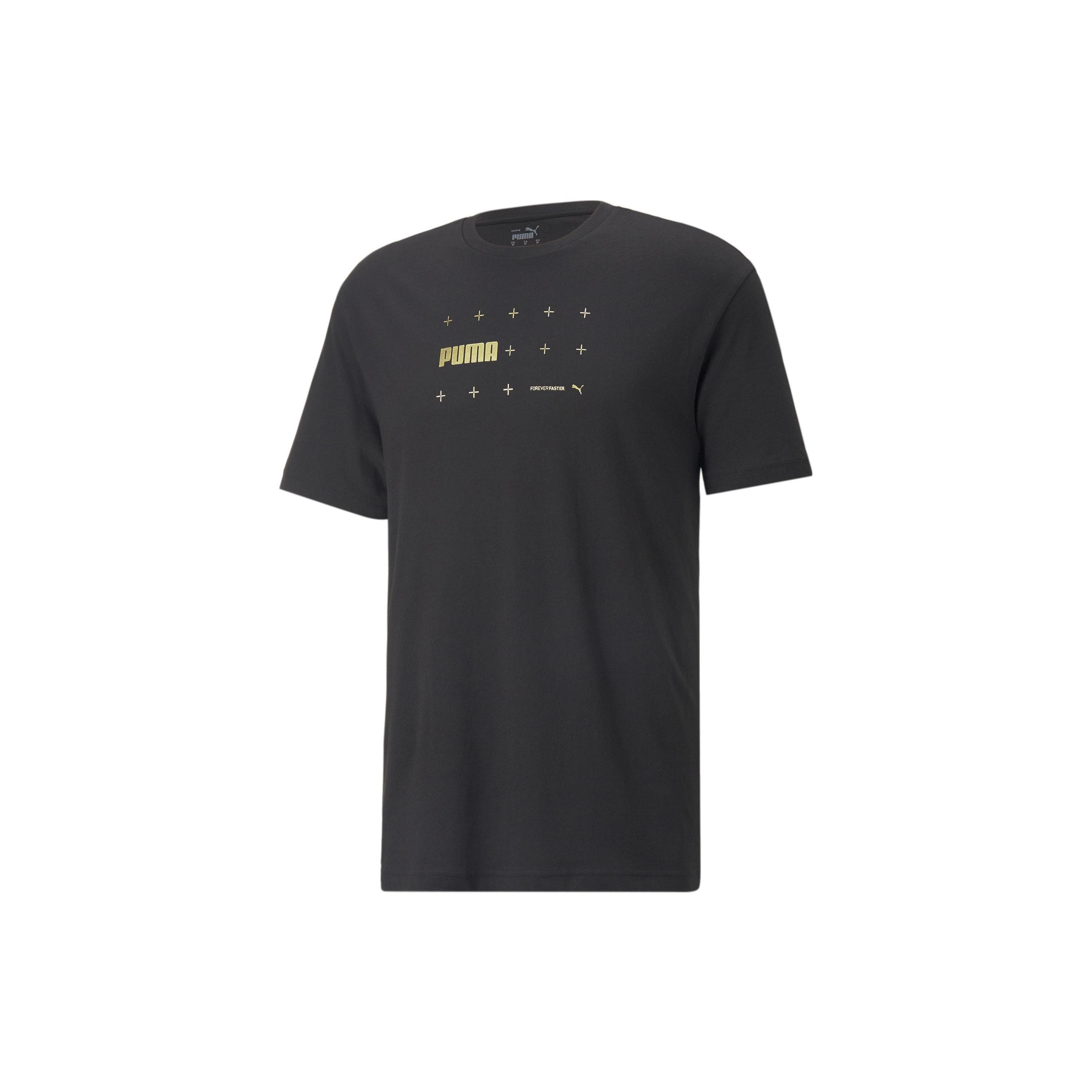 PUMA Foil Graphic T-Shirt  Black  Men s 674650-01 L