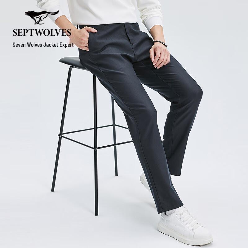 

Septwolves Men s Brushed Stretch Anti-Wrinkle Casual Trousers 33