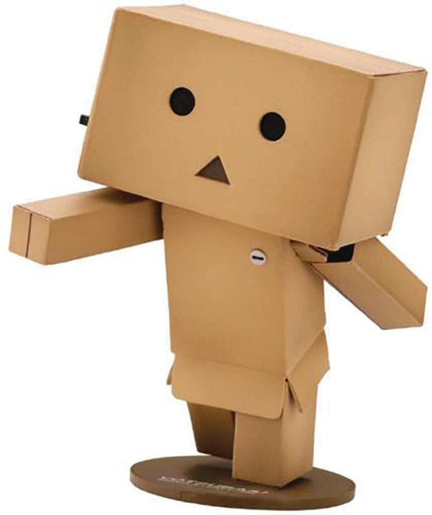 Kaiyodo Revoltech Danbo Mini, approximately 80mm tall, non-scale PVC & ABS painted action figure
