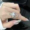 New Gothic Fashion Irregular Tassel Moonstone Rings Y2K Lava Chain Star Opal Stone Ring Pearl Rings Set for Women Jewelry