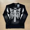25 Frühling und Herbst Amerikanische trendige Marke Herren und Damen Paare Große Größe Lockerer Pullover Langarm T-Shirt Teenager T-Shirt