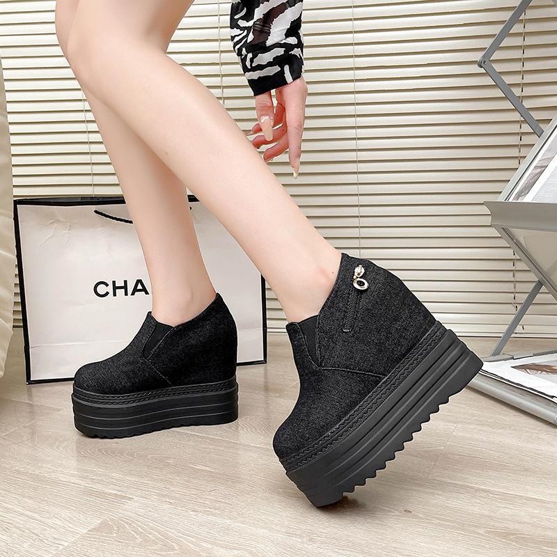 

Зимние ботинки женские ботильоны на танкетке, женские сабо на платформе в стиле Лолита, осенние, в стиле рок, на высоком каблуке, до щиколотки, с внутренней платформой, супер дышащие 36 чёрный