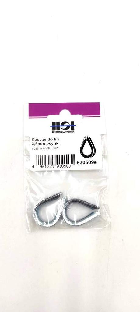 Thimbles For Ropes 3.5Mm Galvanized 21X13Mm 1 Pc