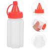 4Pcs Mini Condiment Squeeze Bottles Small Ketchup Mustard Dispensers Portable Salad Dressing Containers for Barbecue Lunch