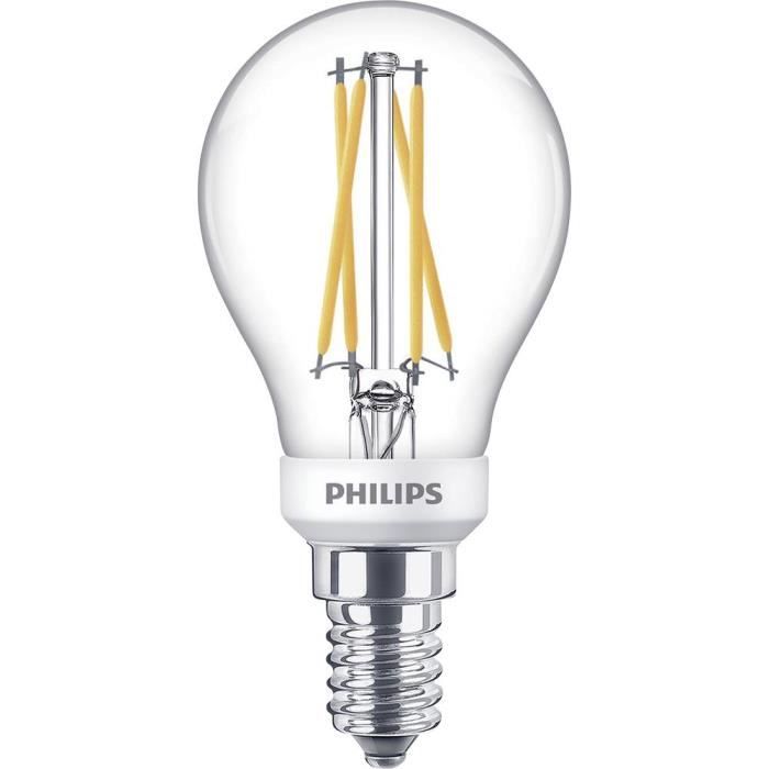 Ampoule LED - Philips - LED classic WarmGlow Tropfenlampe - Culot E14 - 2.5 W - Blanc chaud