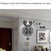 Nordic Style Deer Head Wall Clock Silent Movement Wood Wrought Iron Double layer Design For Household Living Room Decoration