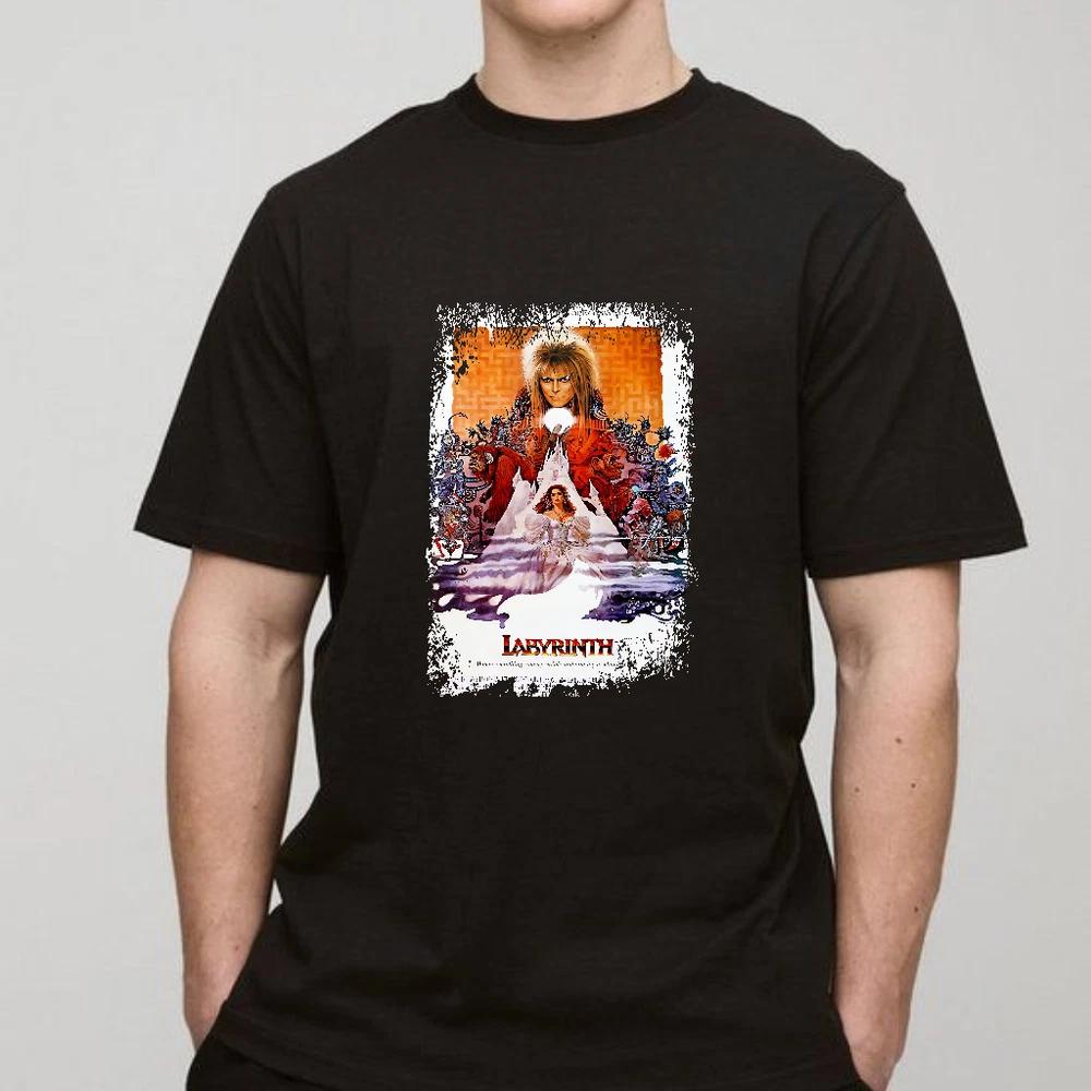 Unisex Black TShirt Featuring LabyrinthInspired Movie Poster Design S